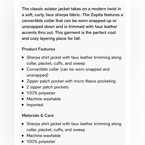 Andrew Marc Sherpa Jacket NEW W TAGS - Picture 6 of 6